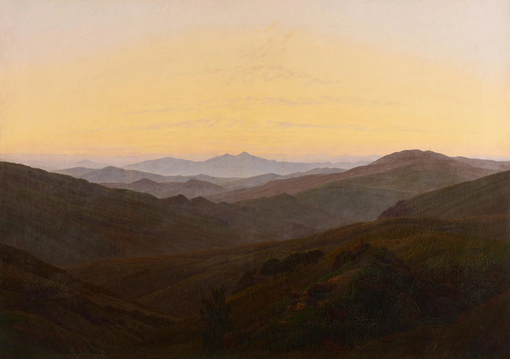 Reproduction du tableau « Massif des Géants - Caspar David Friedrich » par Alpha Reproduction en peinture à l’huile