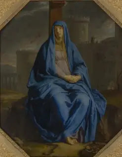 Mater dolorosa au pied de la Croix - Philippe de Champaigne image 1 reproduction artisanale de tableau