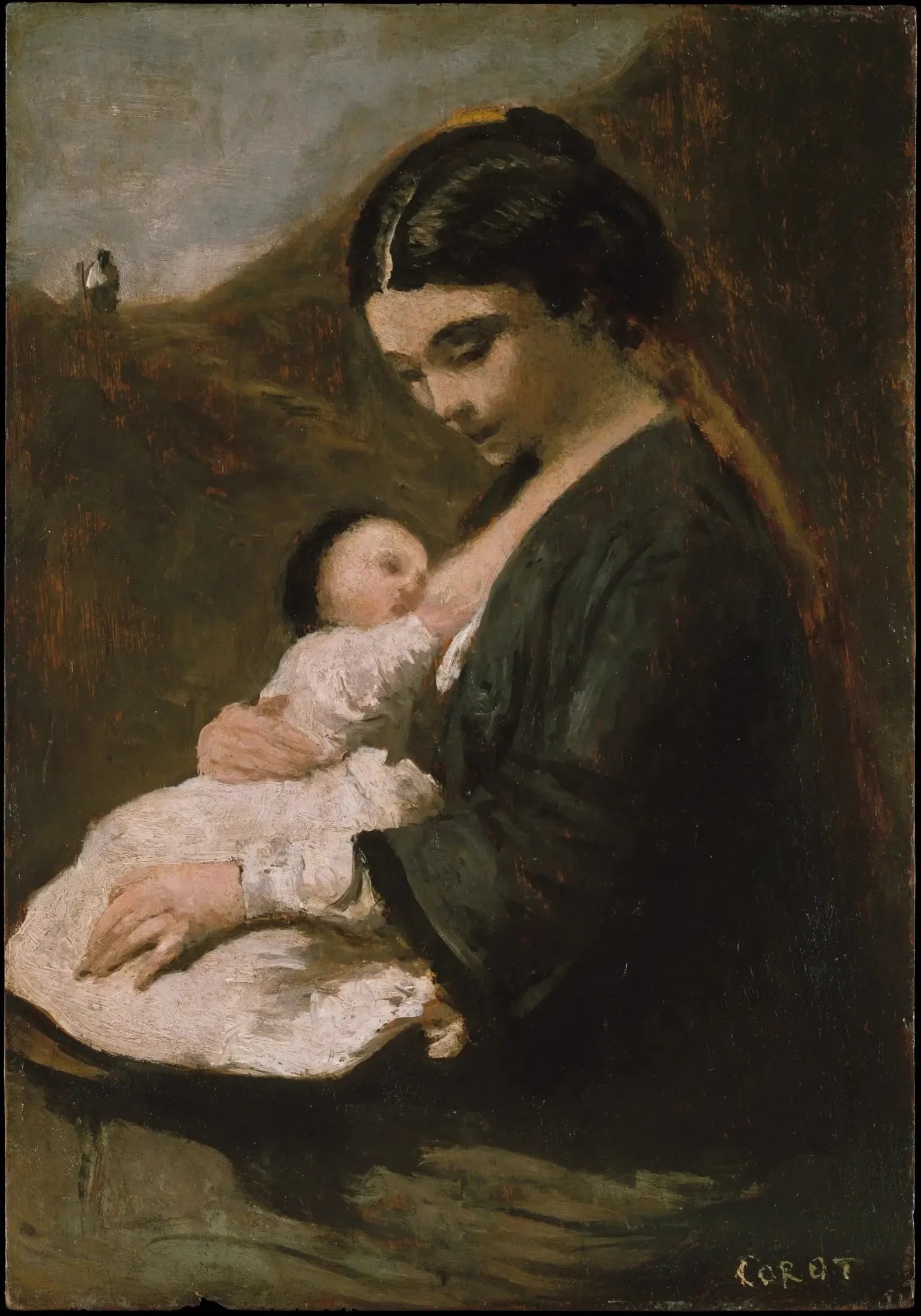 Maternité - Jean-Baptiste Camille Corot image 1 tableau peint à l’huile sur toile