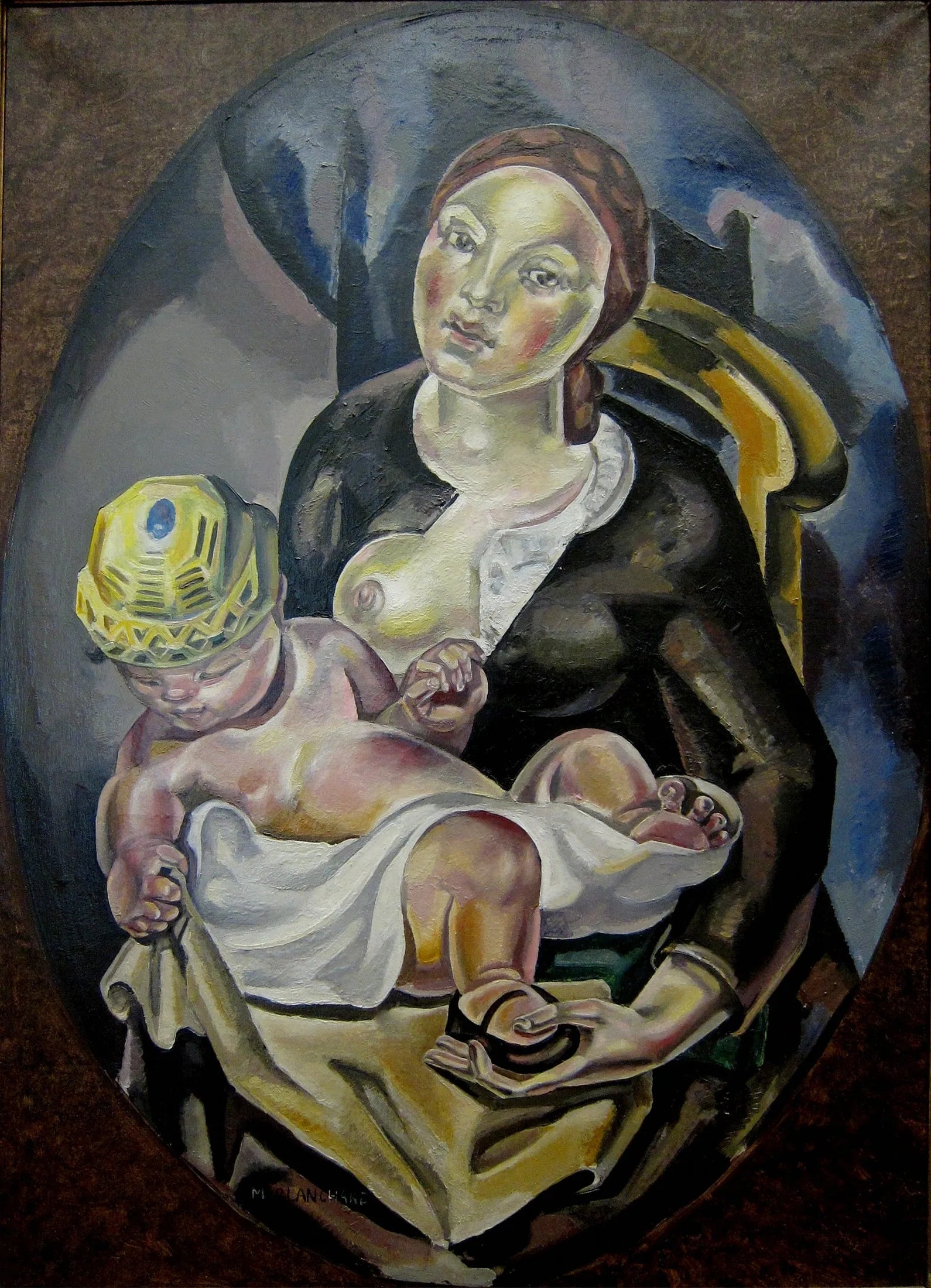 Maternité - María Blanchard image 1 reproduction artisanale de tableau