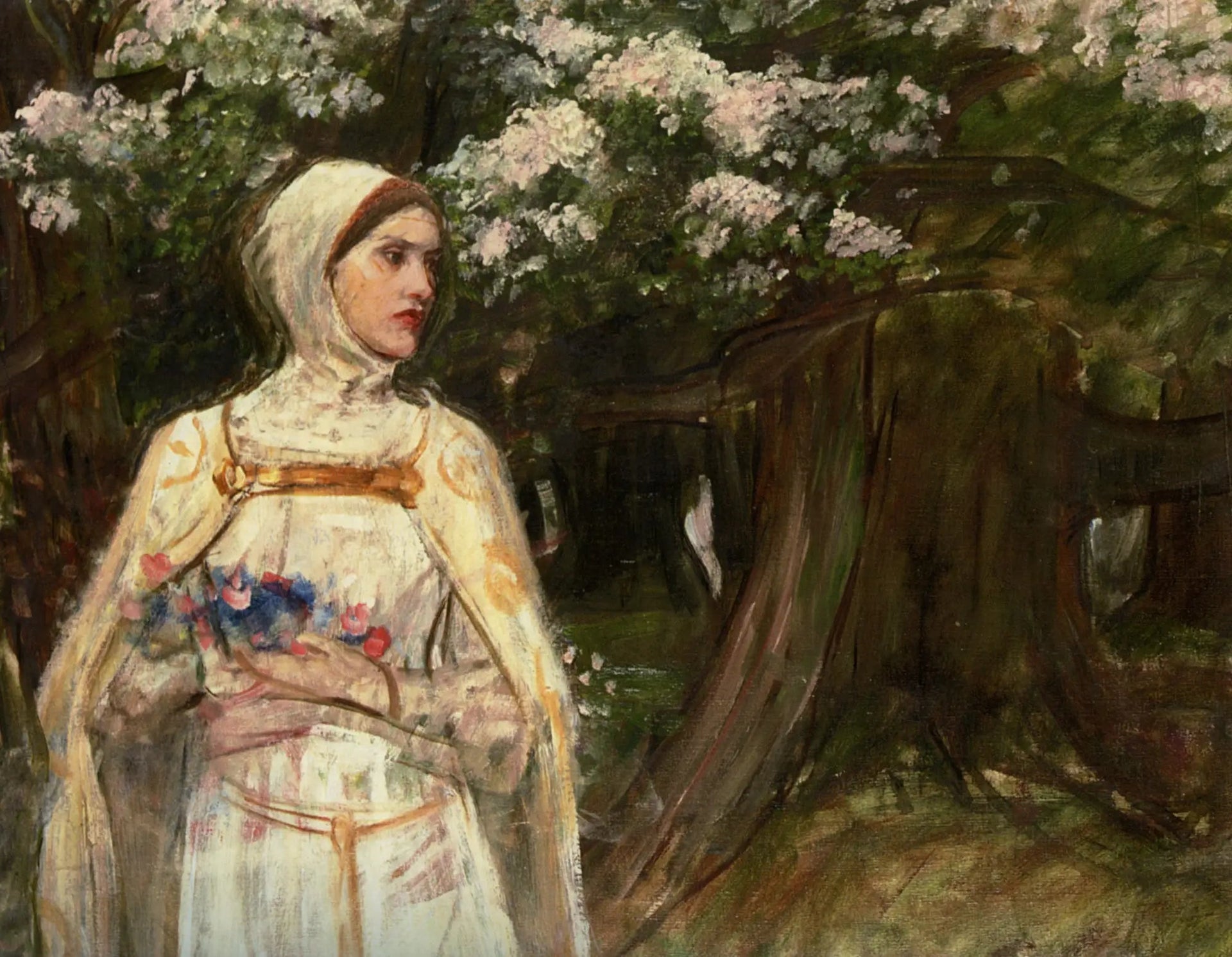Mathilde anciennement appelée Béatrice - John William Waterhouse image 1 reproduction d’œuvre d’art à l’huile