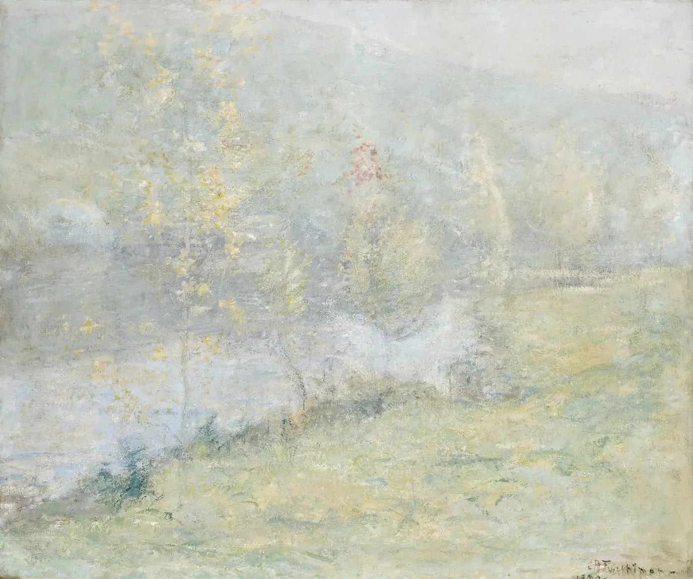 Matin brumeux de mai - John Henry Twachtman image 1 reproduction réalisée par Alpha Reproduction