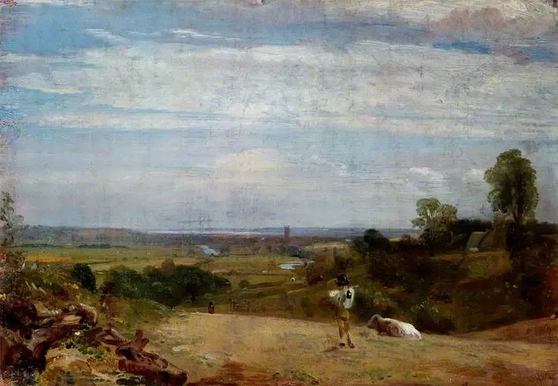 Matin d'été : Dedham depuis Langham - John Constable image 1 copie peinte à la main à l’huile