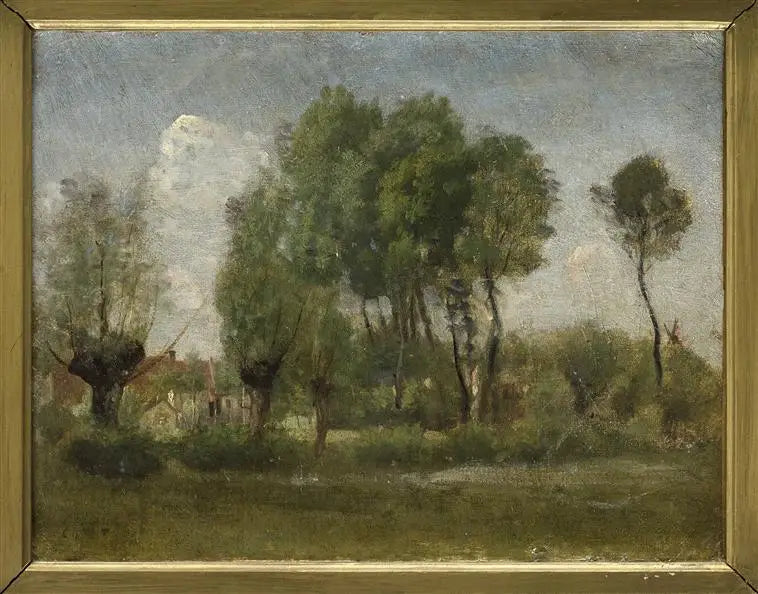 Matin, environs d'Arras - Jean-Baptiste Camille Corot image 1 reproduction artisanale de tableau