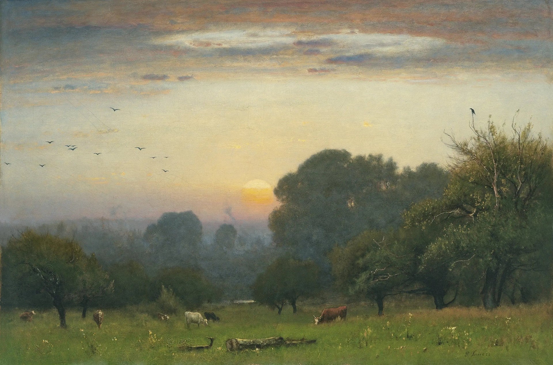 Matin - George Inness image 1 reproduction de peinture à l’huile