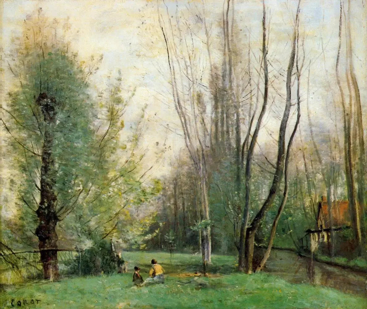 Matin près de Beauvais - Jean-Baptiste Camille Corot image 1 tableau peint à l’huile sur toile