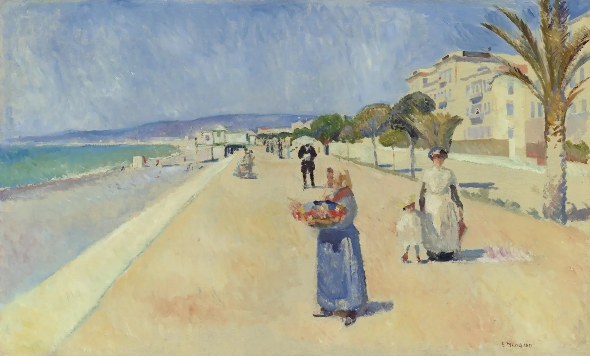 Matin sur la promenade des Anglais - Edvard Munch image 1 tableau peint à l’huile sur toile