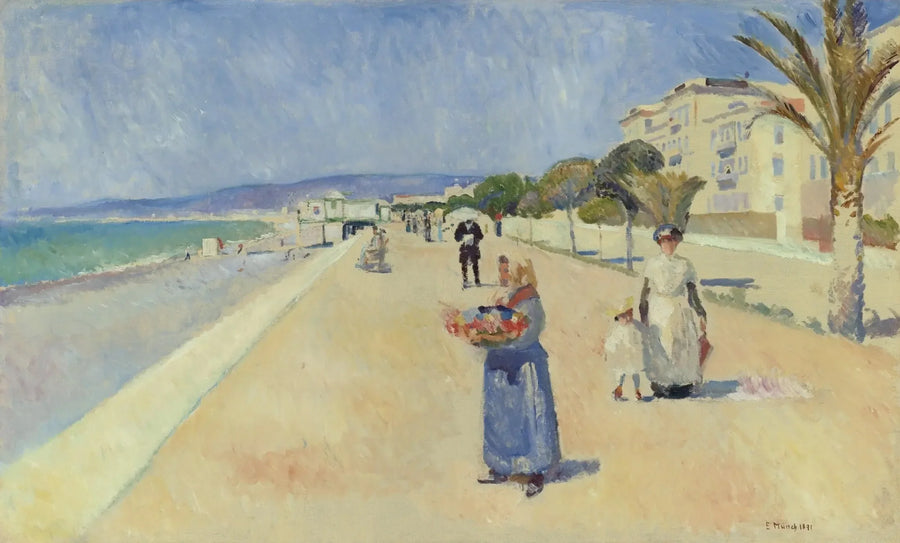 Matin sur la promenade des Anglais - Edvard Munch