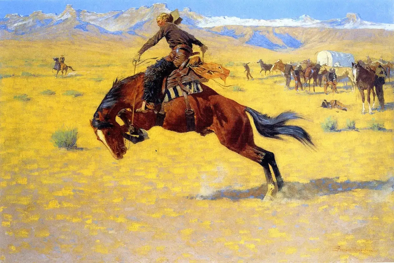 Matinée froide sur la plage - Frederic Remington image 1 reproduction artisanale de tableau