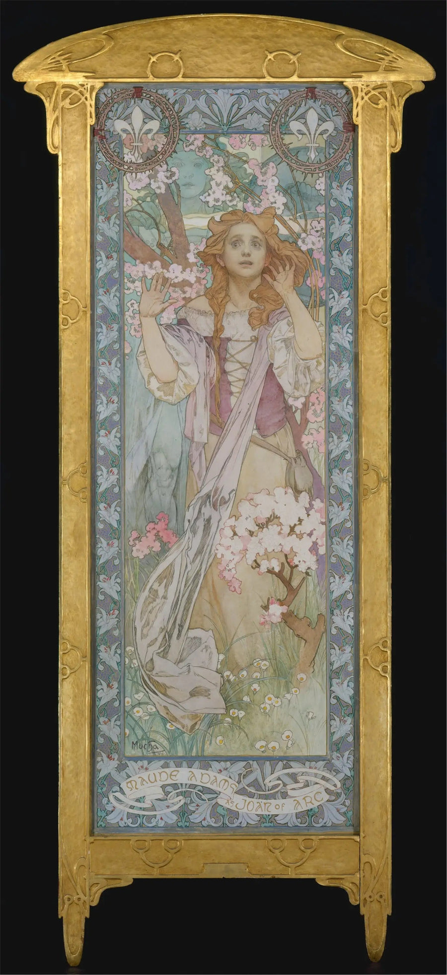 Maude Adams dans le rôle de Jeanne d'Arc - Alphonse Mucha