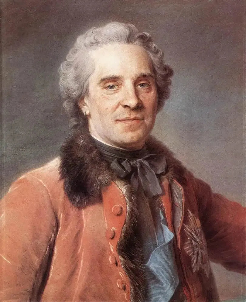 Maurice, comte de Saxe, maréchal de France - Maurice-Quentin de La Tour image 1 tableau peint à l’huile sur toile