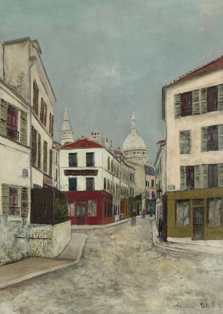 La Rue Norvins à Montmartre - Maurice Utrillo