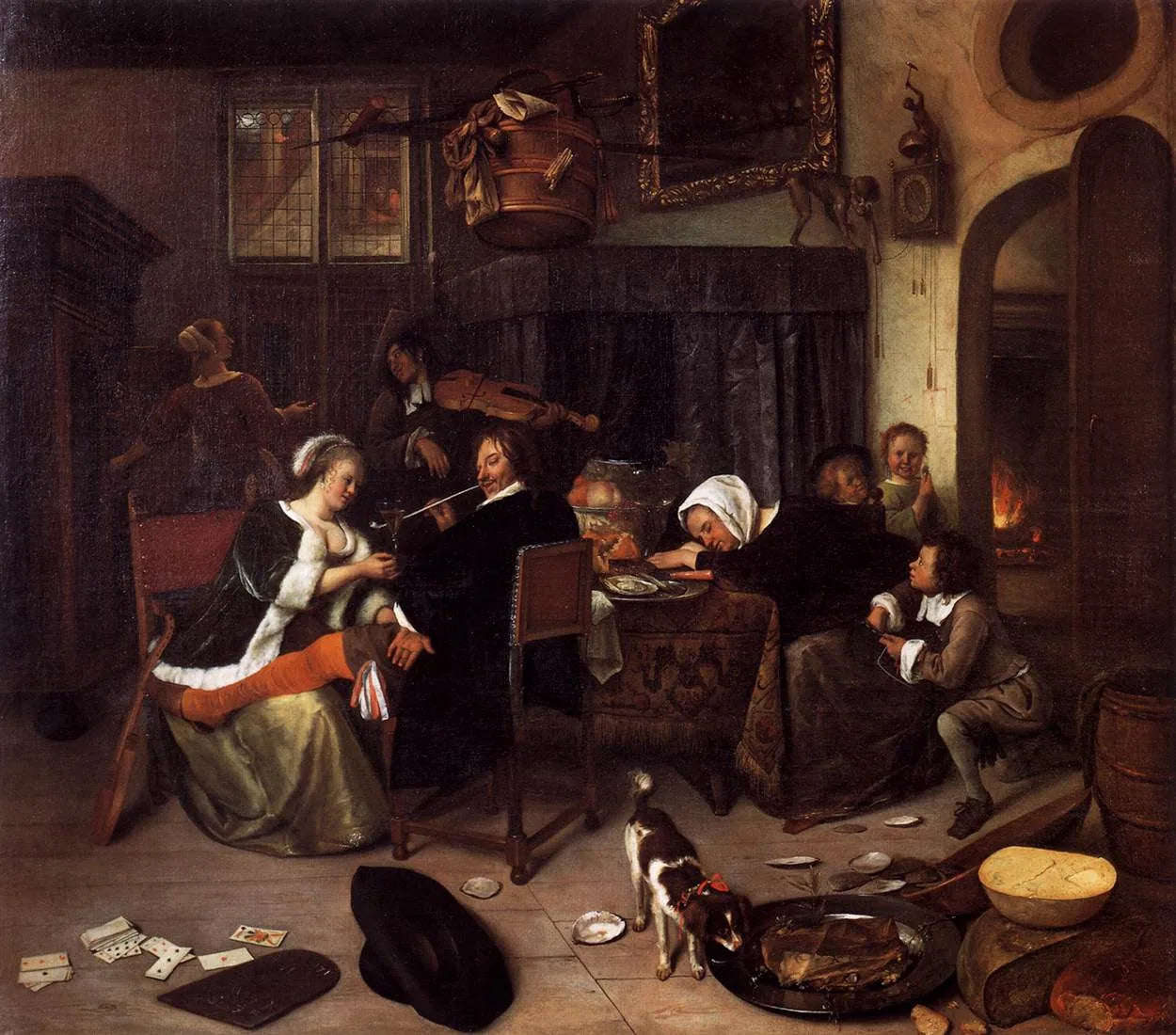 Mauvaise entreprise - Jan Steen image 1 tableau peint à l’huile sur toile