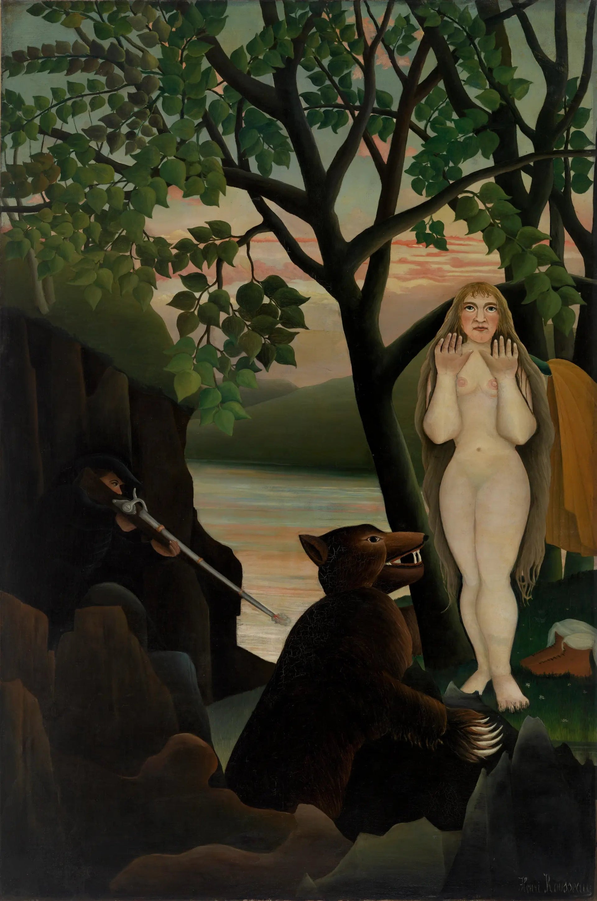 Mauvaise Surprise - Henri Rousseau image 1 reproduction de peinture à l’huile