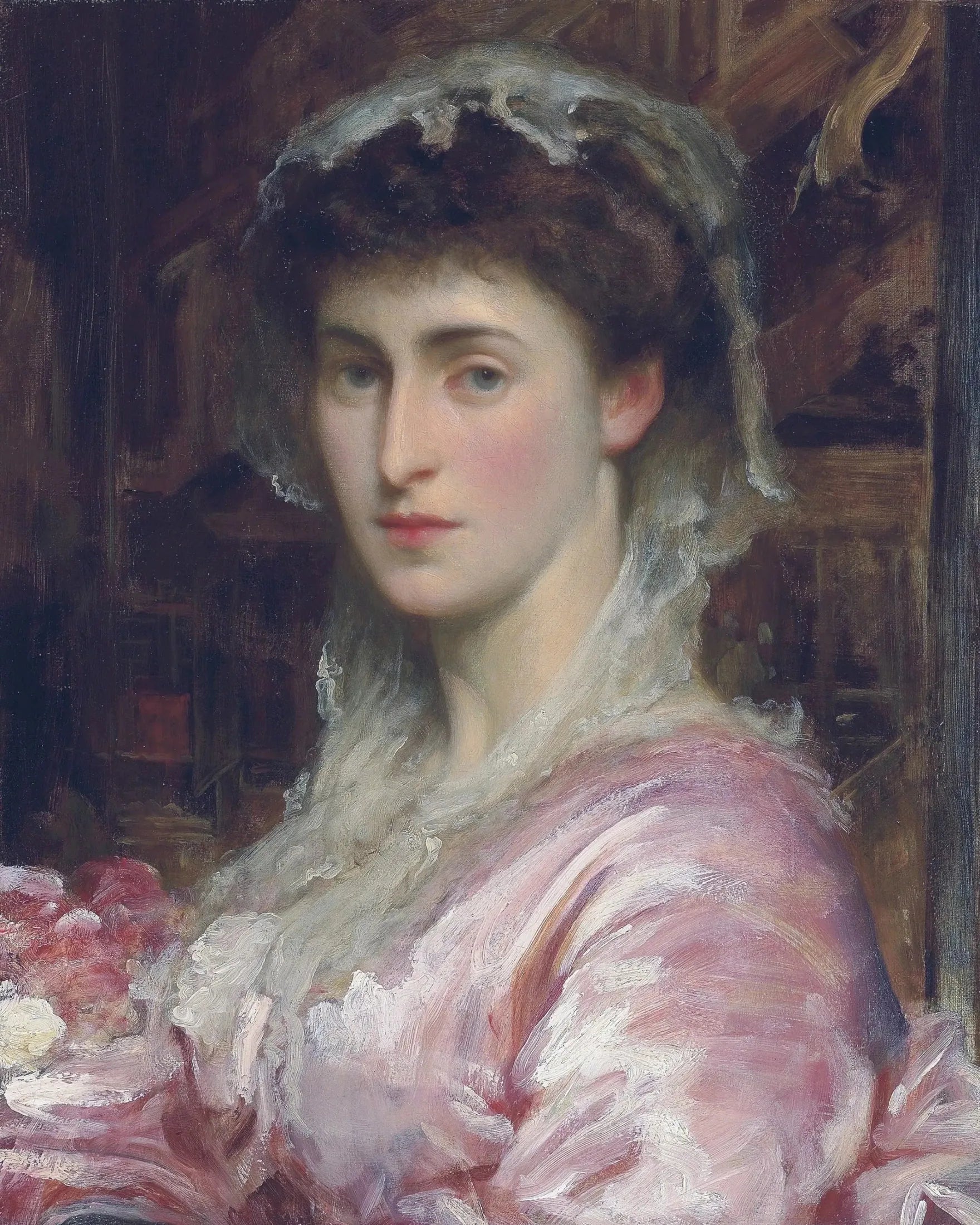 May Sartoris, Mme Henry Evans Gordon - Frederic Leighton image 1 tableau peint à l’huile sur toile