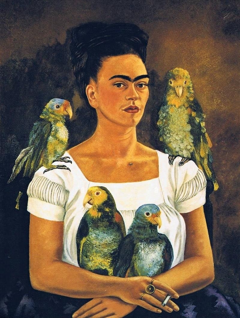Moi et mes perroquets - Frida Kahlo