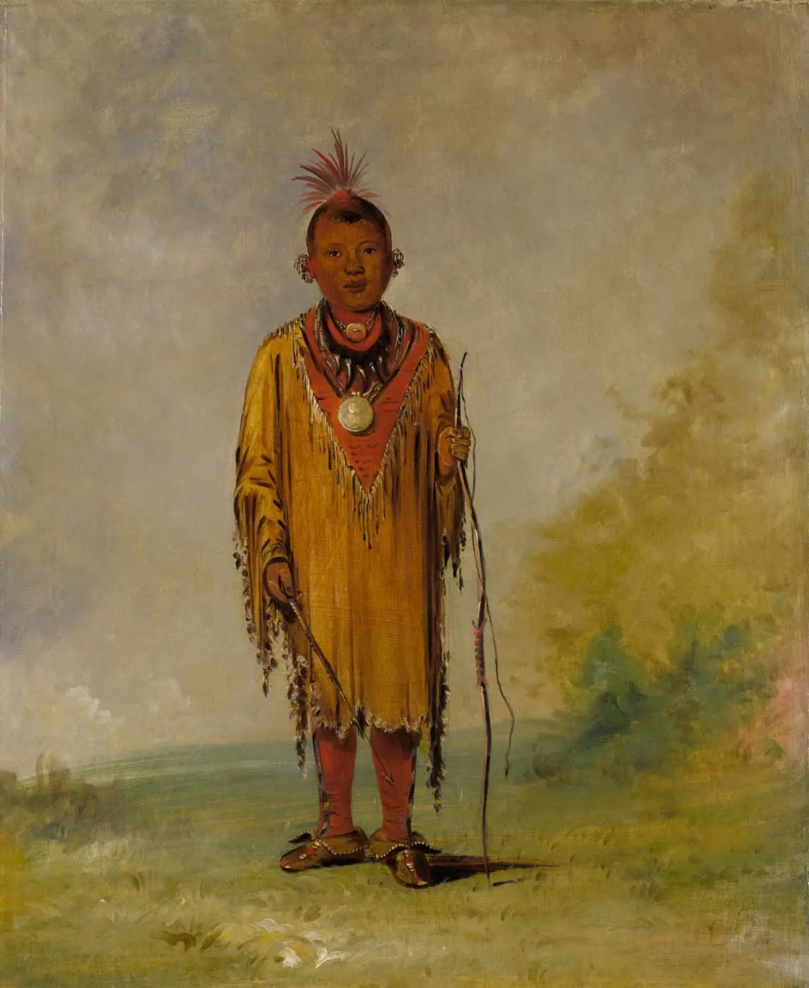Me-sóu-wahk, Poil de cerf, Fils préféré de Kee-o-kúk - George Catlin image 1 reproduction de peinture à l’huile