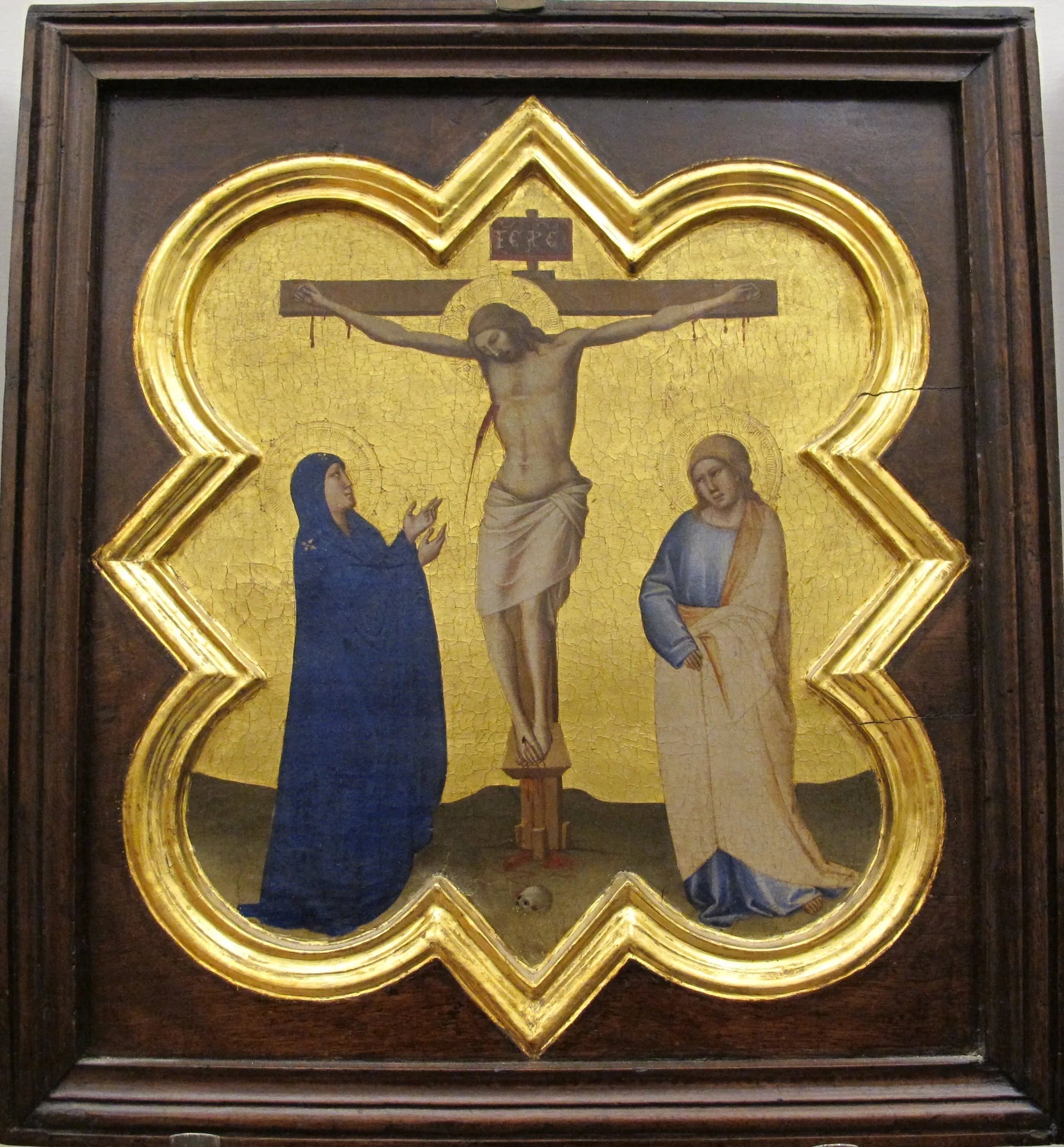 Médaillon quadrilobé de Santa Croce avec Crucifixion - Taddeo Gaddi image 1 reproduction d’œuvre d’art à l’huile