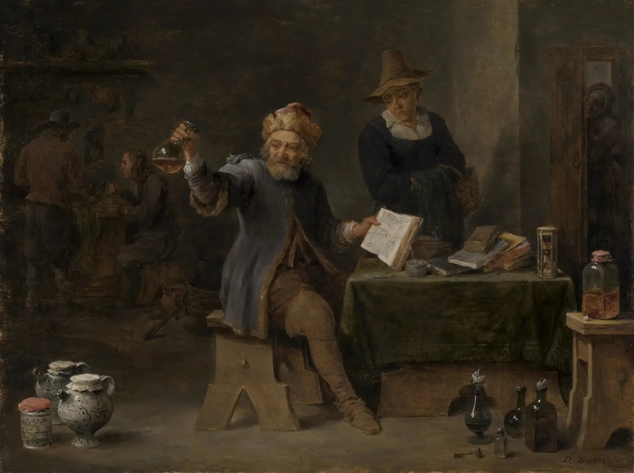 Médecin du village - David Teniers le Jeune image 1 copie peinte à la main à l’huile