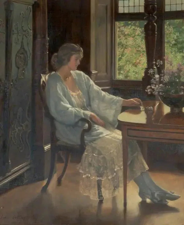 Meditation- John Collier image 1 reproduction d’œuvre d’art à l’huile