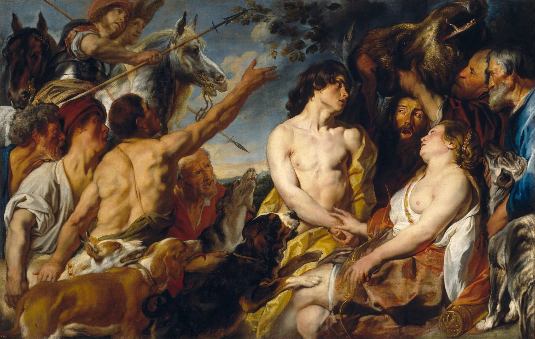 Méléagre et Atalante - Jacob Jordaens image 1 reproduction de peinture à l’huile