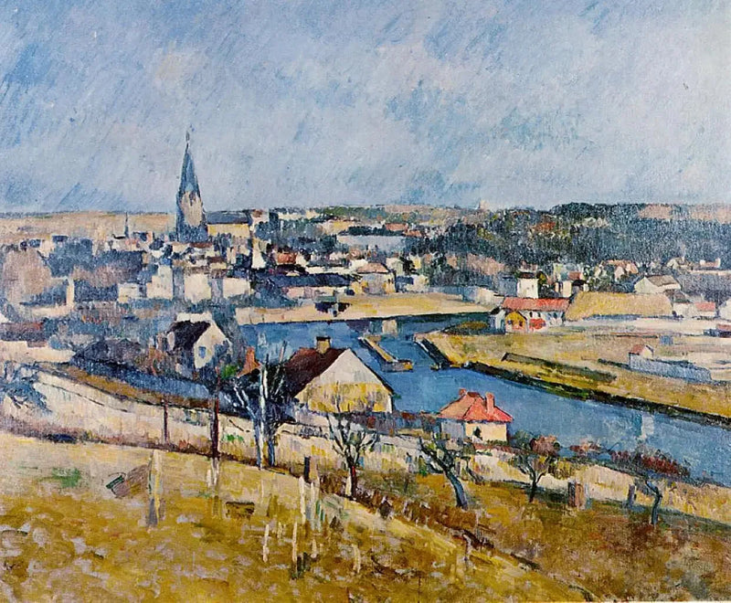 Melun vu depuis Le Mée-sur-Seine - Paul Cézanne