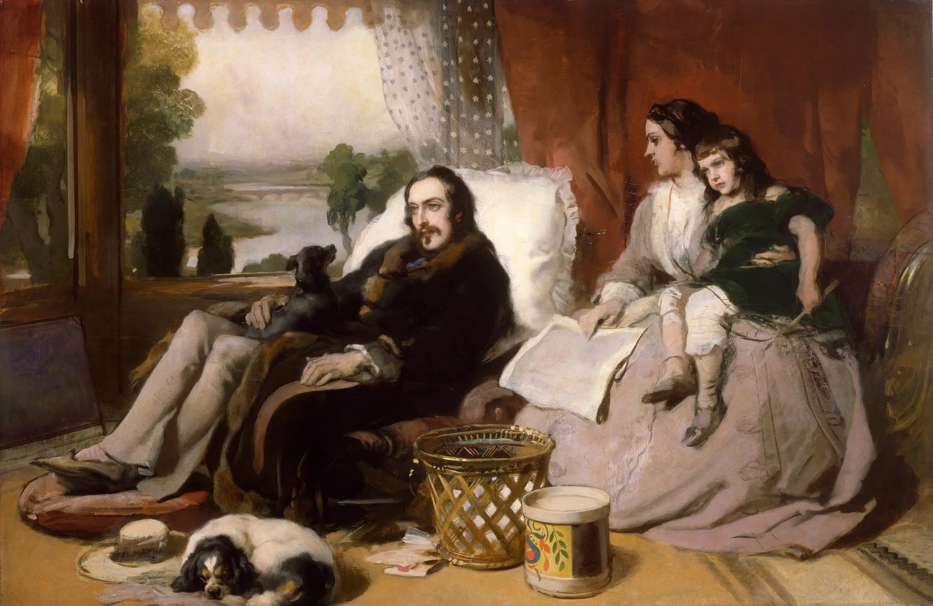 Membres de la famille Sheridan - Edwin Henry Landseer image 1 reproduction artisanale de tableau