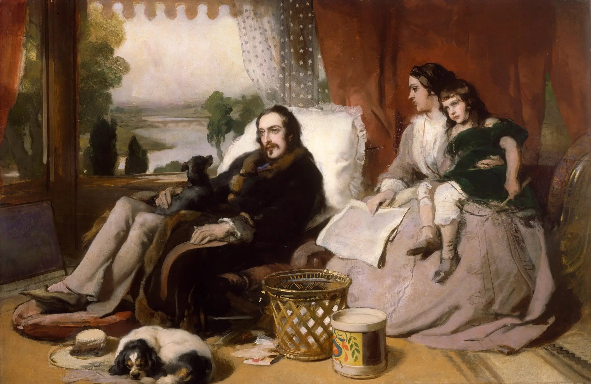 Membres de la famille Sheridan - Edwin Henry Landseer image 1 reproduction artisanale de tableau