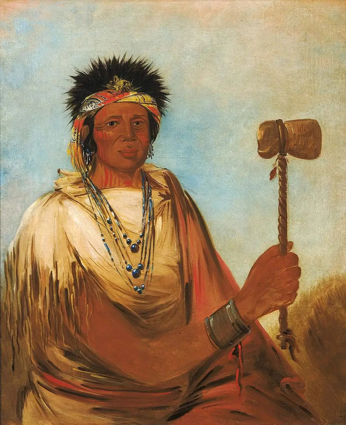 Men-són-se-ah, main gauche, un guerrier - George Catlin image 1 reproduction réalisée par Alpha Reproduction