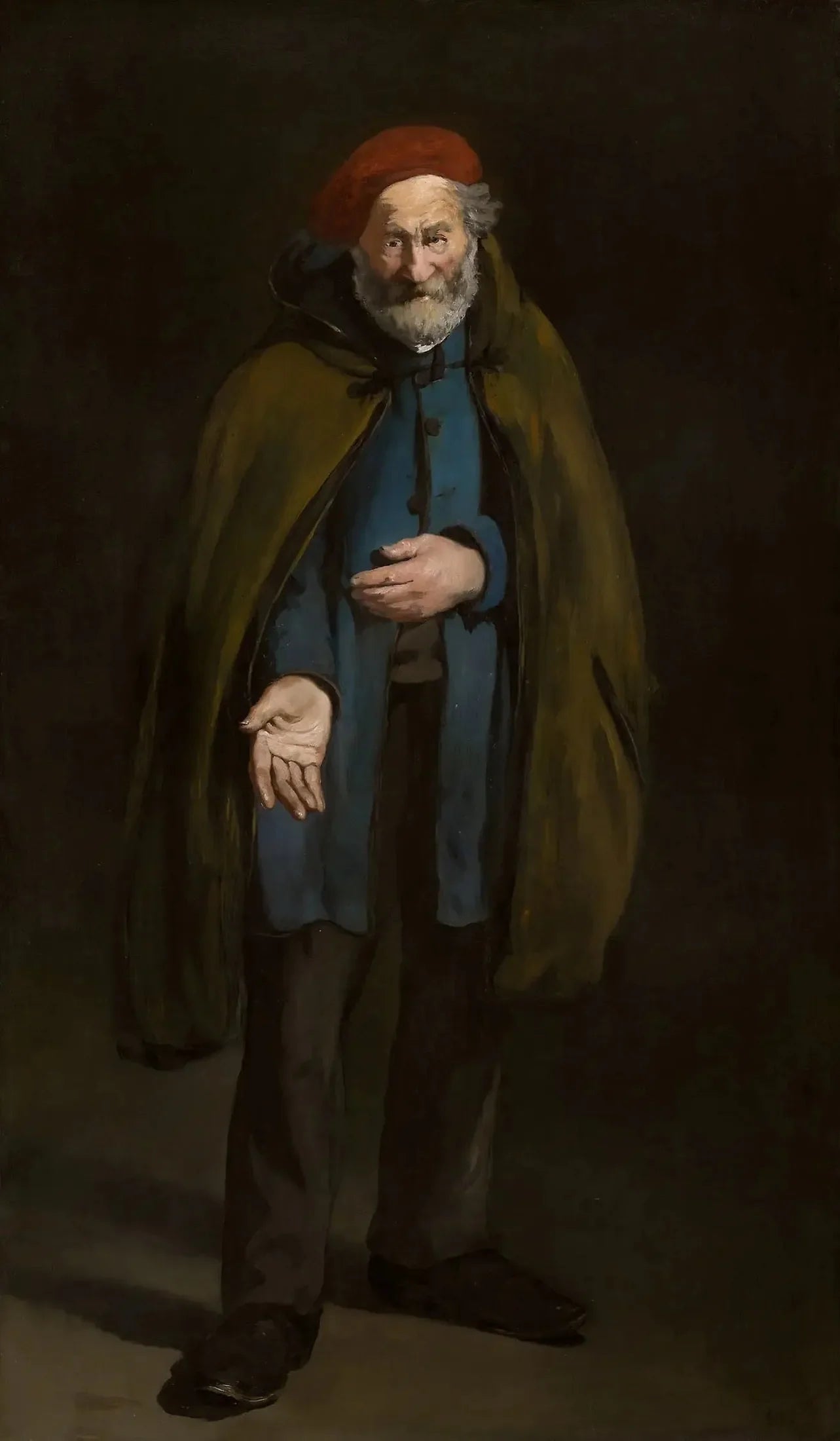 Mendiant avec un duffle-coat (Philosophe) - Édouard Manet image 1 tableau peint à l’huile sur toile