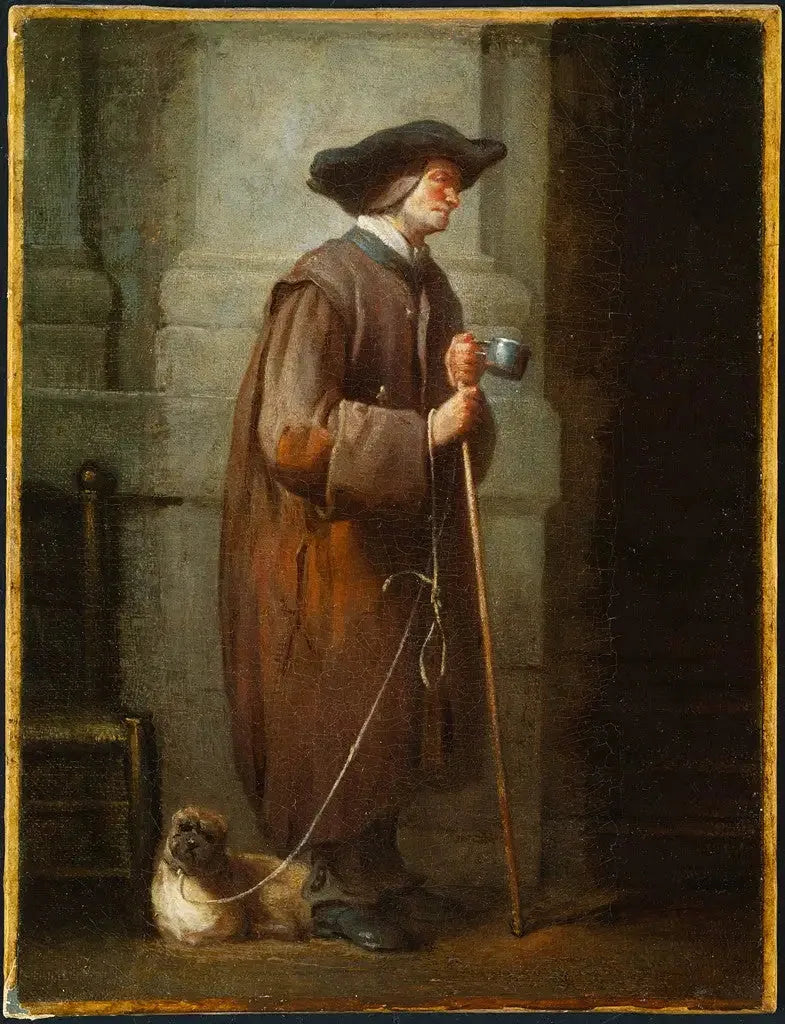 Mendiant aveugle - Jean Siméon Chardin image 1 reproduction de peinture à l’huile