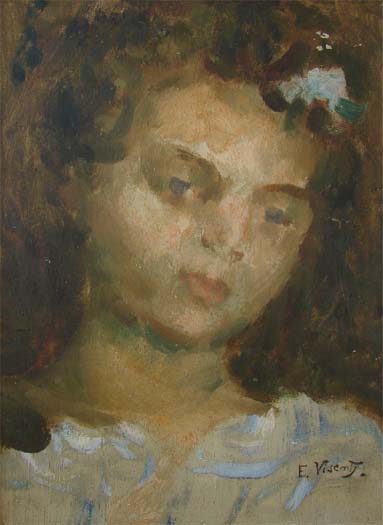 Ménine - Eliseu Visconti image 1 copie de tableau peinte à la main
