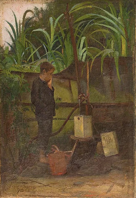 Menino com lata d’água - Eliseu Visconti image 1 reproduction d’œuvre d’art à l’huile