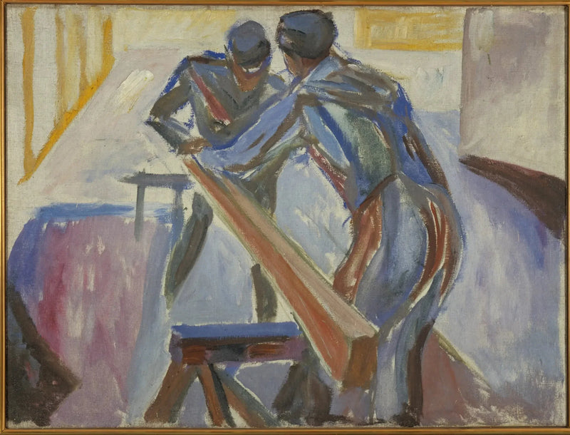 Menuisiers dans l'atelier - Edvard Munch
