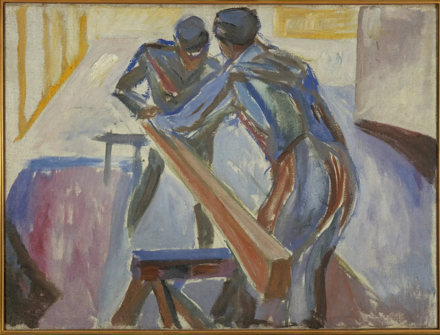 Menuisiers dans l'atelier - Edvard Munch