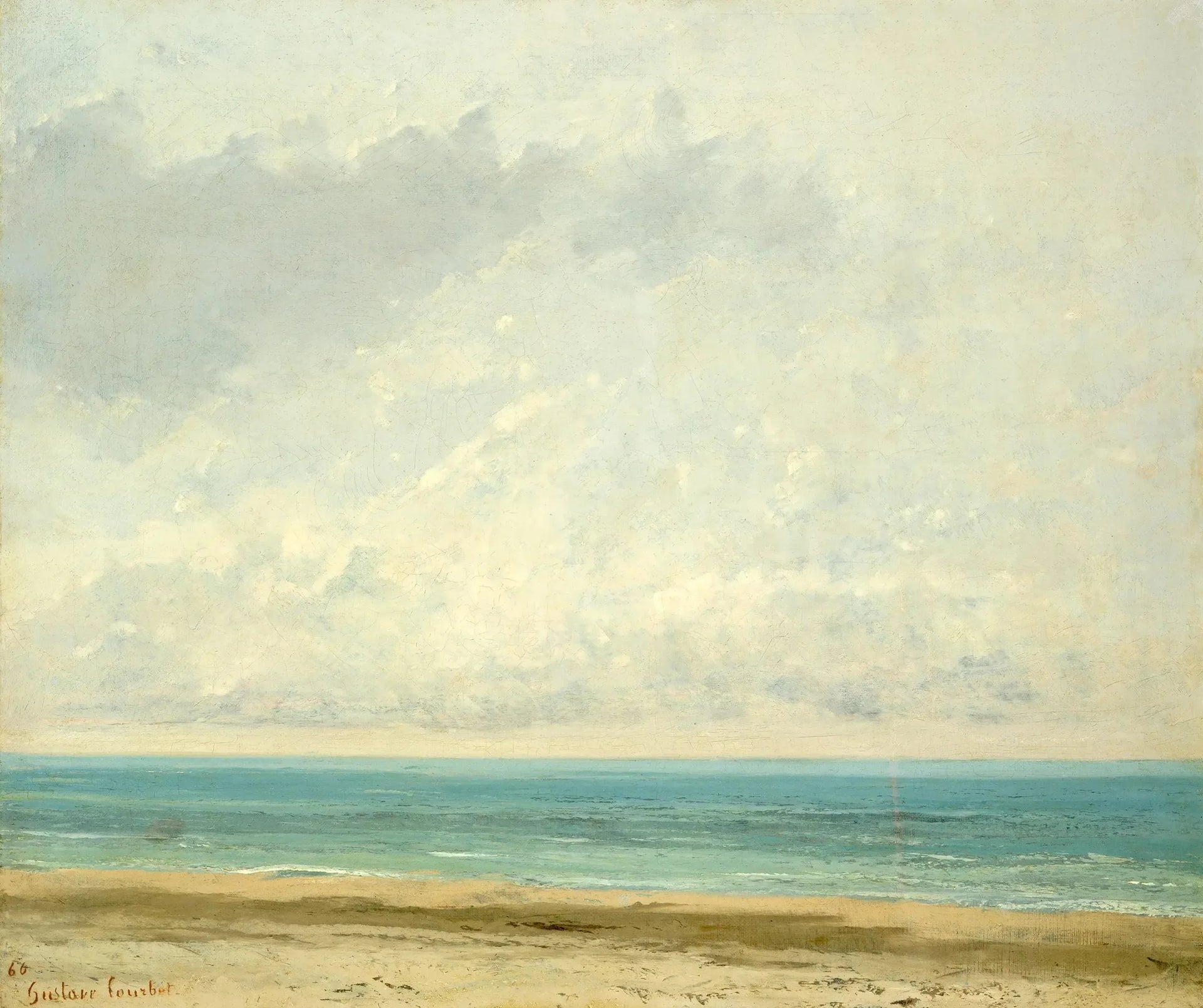 Mer calme - Gustave Courbet image 1 copie de tableau peinte à la main