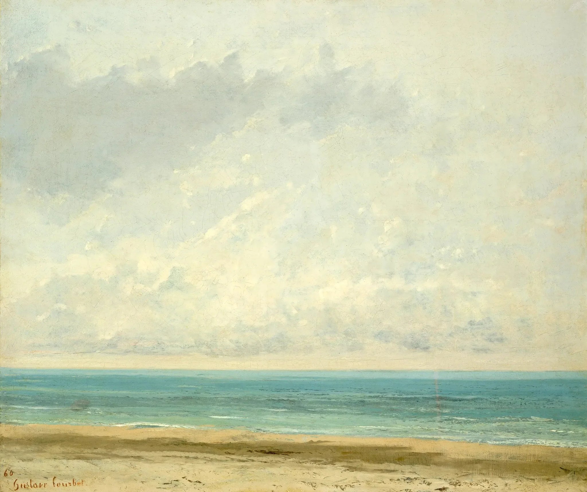 Mer calme - Gustave Courbet image 1 copie de tableau peinte à la main