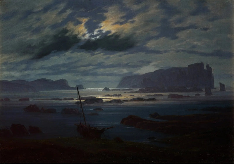 Mer du Nord au clair de lune - Caspar David Friedrich