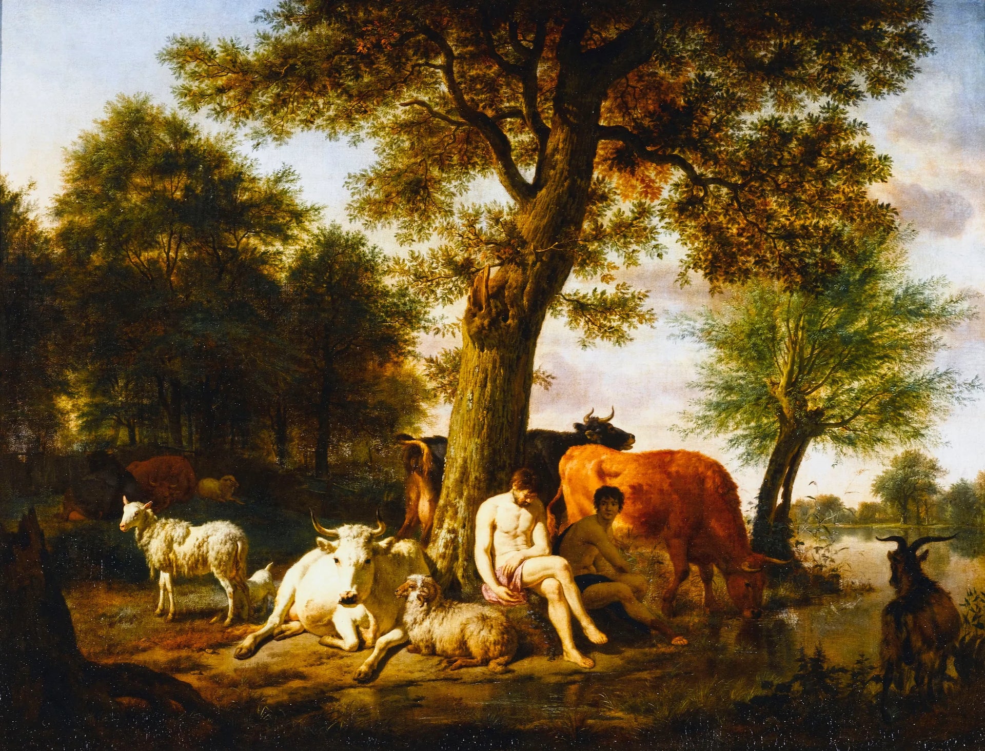 Mercure, Argus et Io - Adriaen van de Velde image 1 reproduction artisanale de tableau