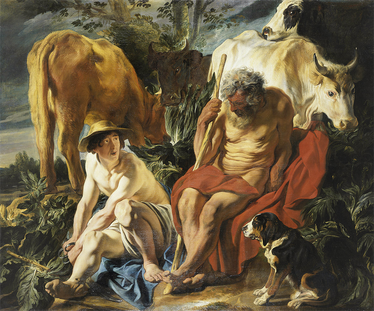 Mercure et Argus - Jacob Jordaens image 1 copie peinte à la main à l’huile