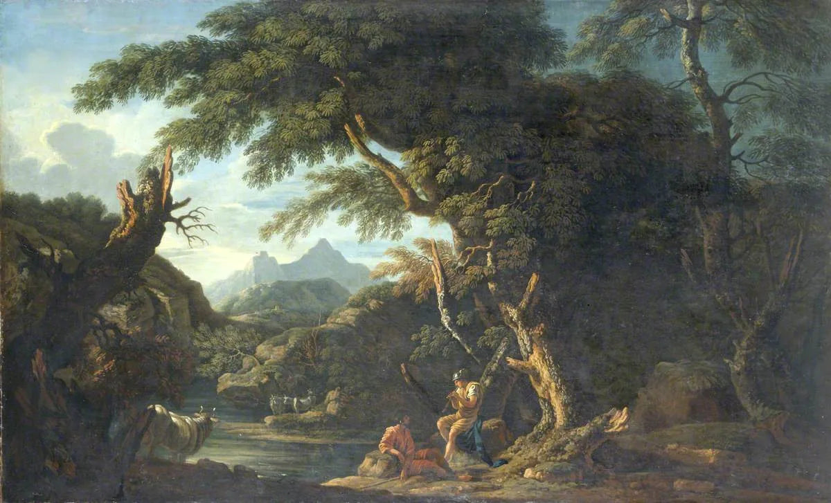 Mercure et le bûcheron - Salvator Rosa image 1 reproduction d’œuvre d’art à l’huile