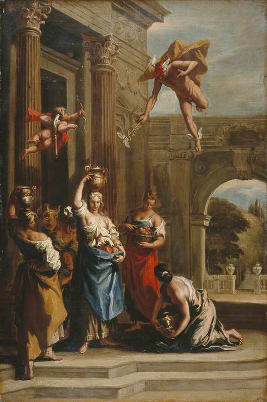 Mercure, Herse et Aglauros - Sebastiano Ricci image 1 reproduction d’œuvre d’art à l’huile