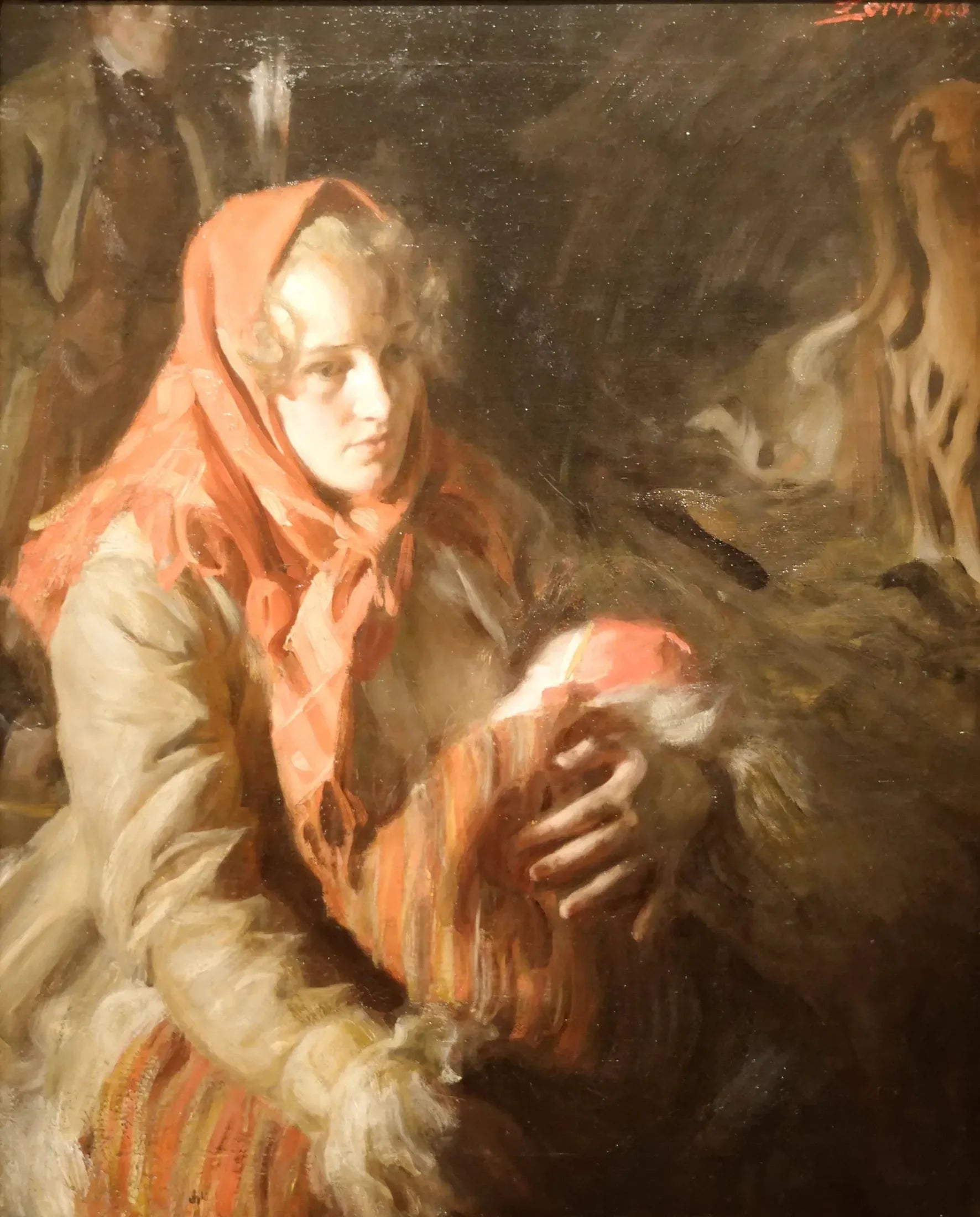 Mère et enfant - Anders Zorn image 1 copie peinte à la main à l’huile