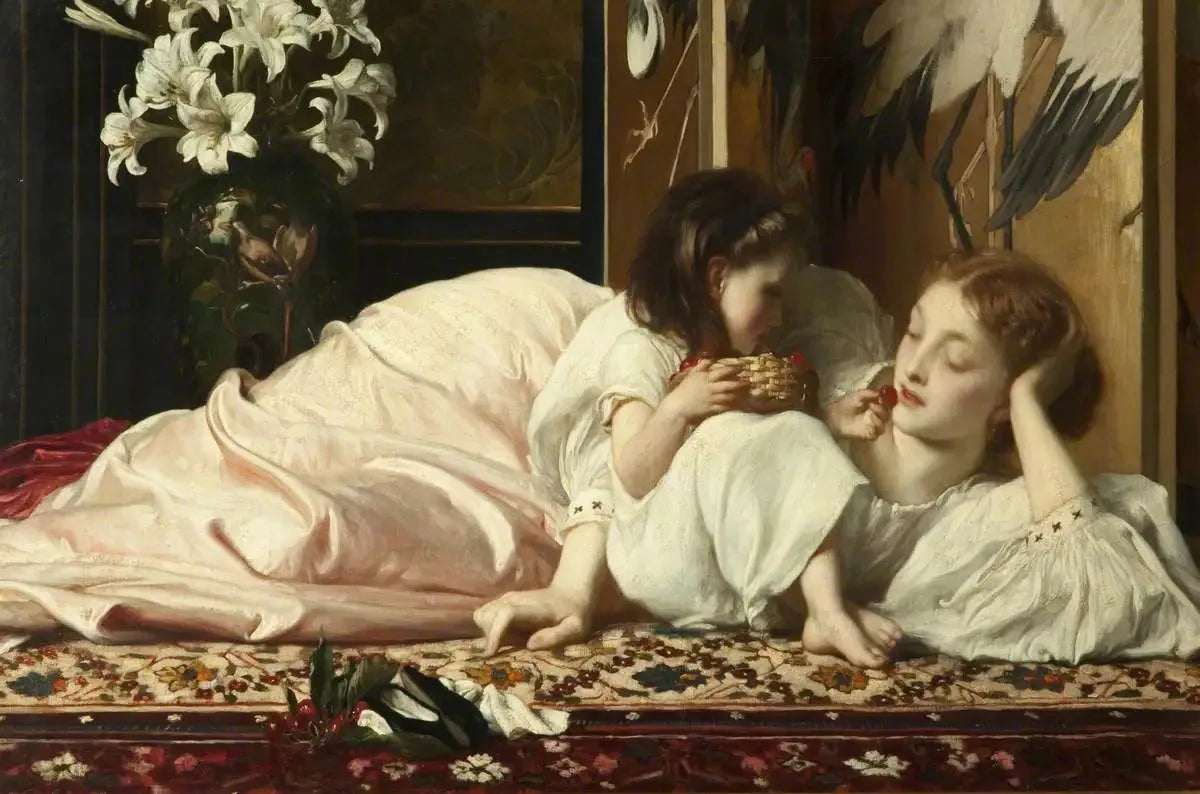 Mère et enfant - Frederic Leighton image 1 tableau peint à l’huile sur toile