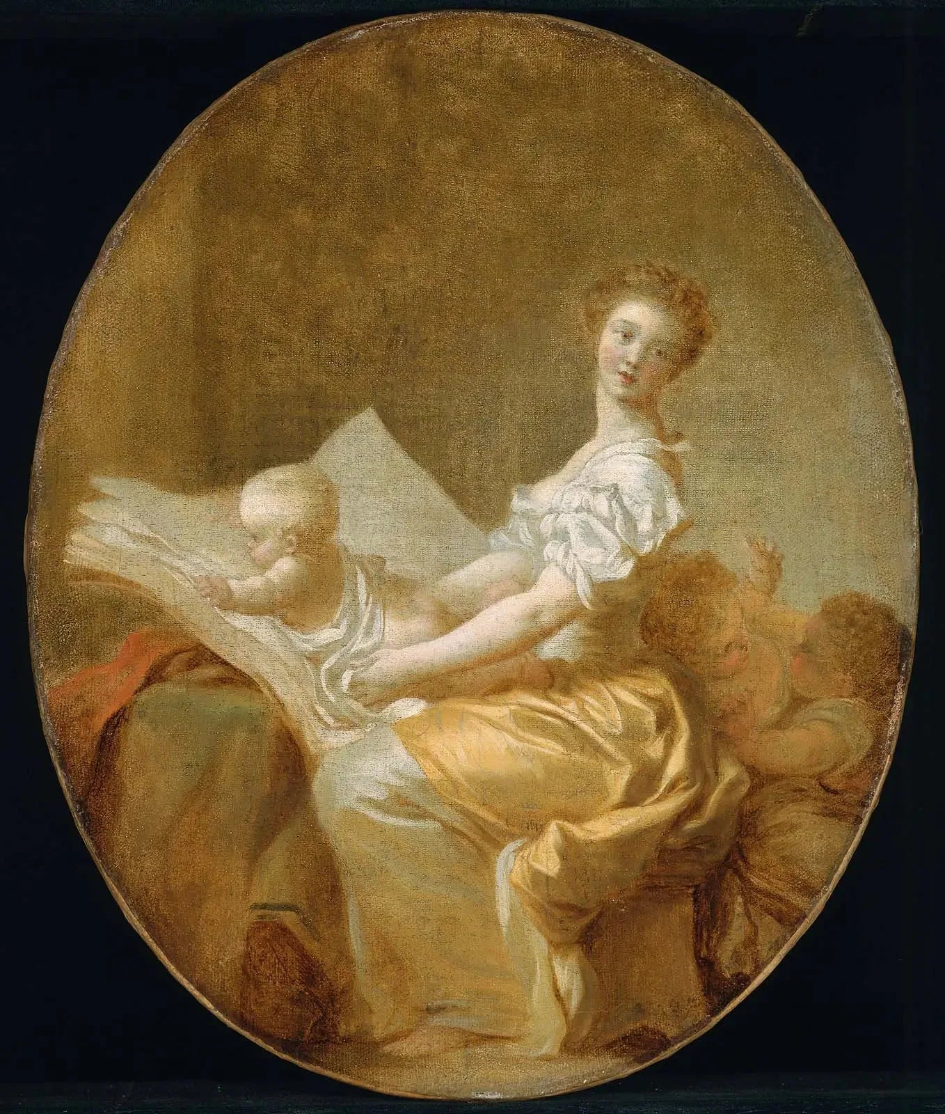 Mère et enfant - Jean-Honoré Fragonard image 1 tableau peint à l’huile sur toile