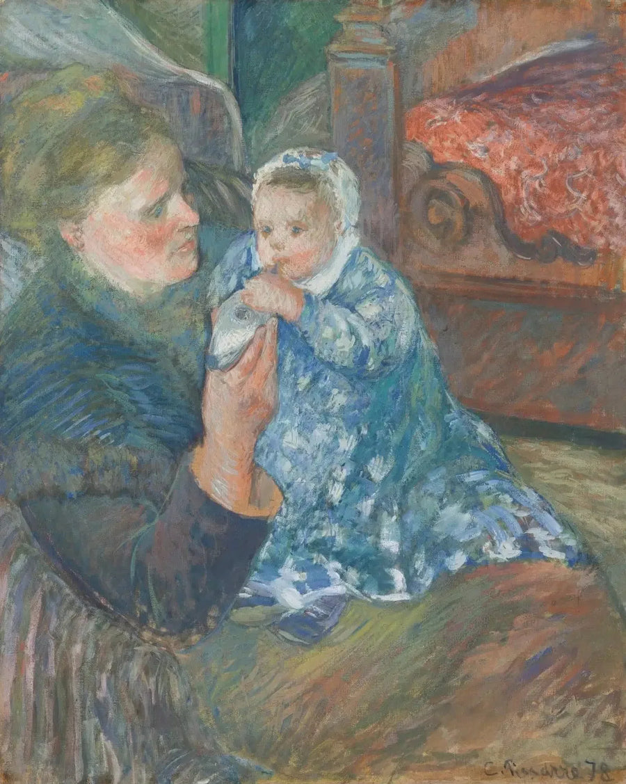 Mère et enfant (Julie Pissarro et fils Ludovic-Rodolphe dit Rodo) - Camille Pissarro