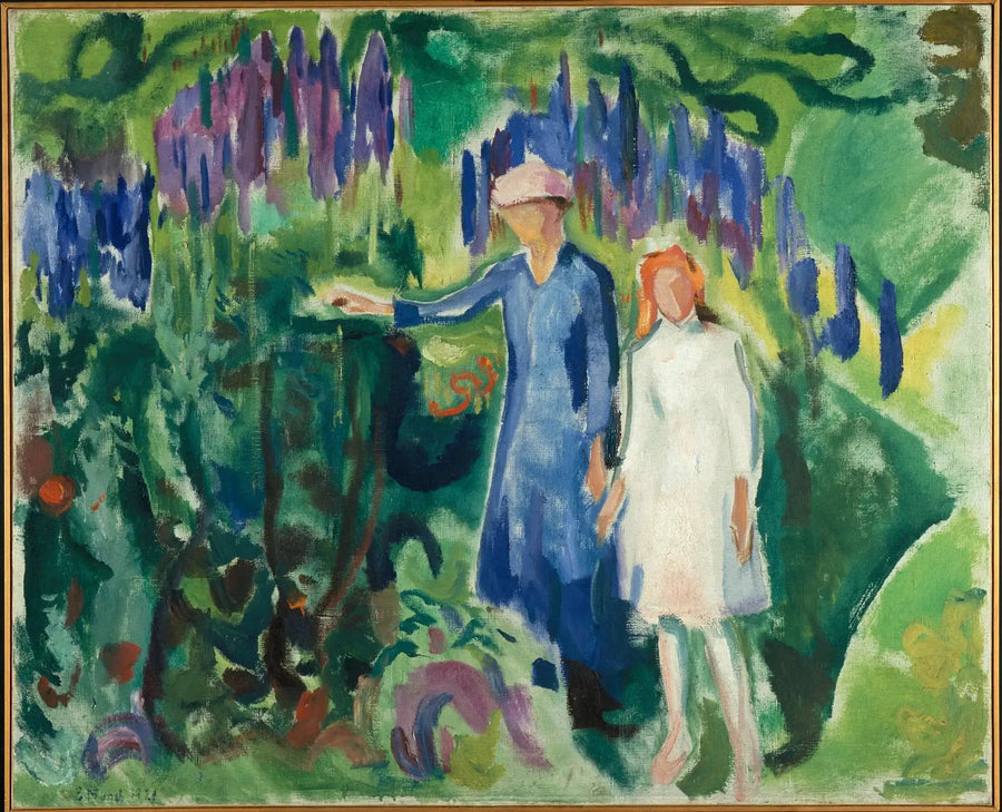 Mère et Fille au jardin - Edvard Munch