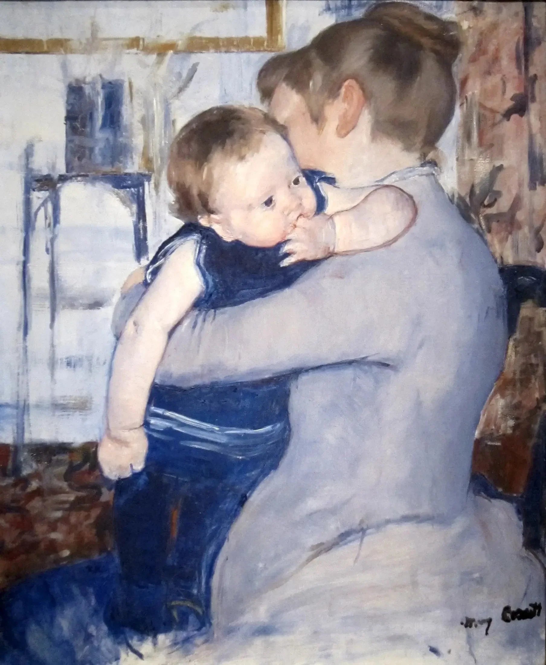 Mère et l'enfant - Mary Cassatt image 1 copie de tableau peinte à la main