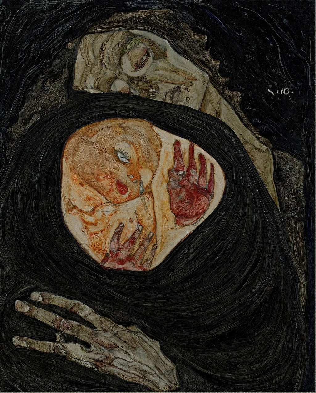 Mère morte I - Egon Schiele image 1 copie peinte à la main à l’huile