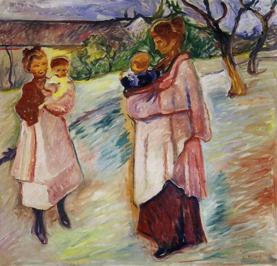 Mères avec Enfants, Thuringe - Edvard Munch